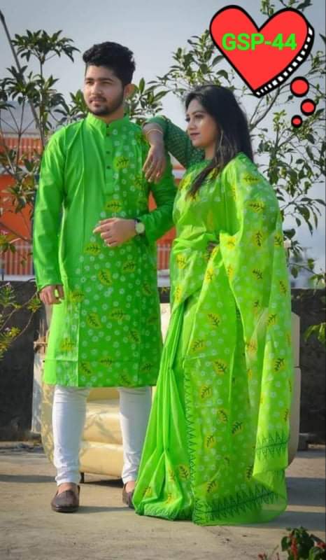 Stylesh & fashionable best couple dress share and Panjabi for man and woman 4