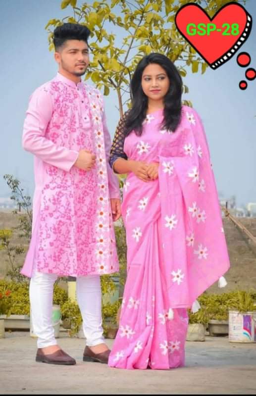 Stylesh & Fashionable Best Couple Dress Sharee and Panjabi for man and woman