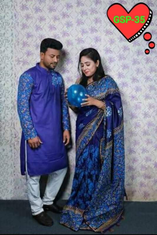 Stylesh & fashionable best couple dress share and Panjabi for man and woman 6