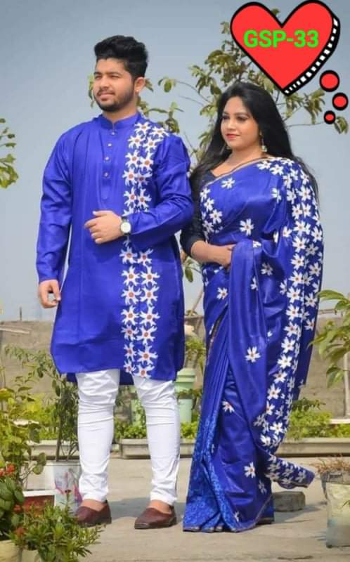 Stylesh & fashionable best couple dress share and Panjabi for man and woman 1